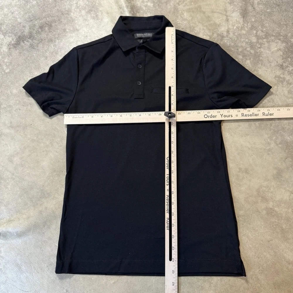 Banana Republic Polo Shirt Mens Size XXS‎ Black Luxury Touch Performance